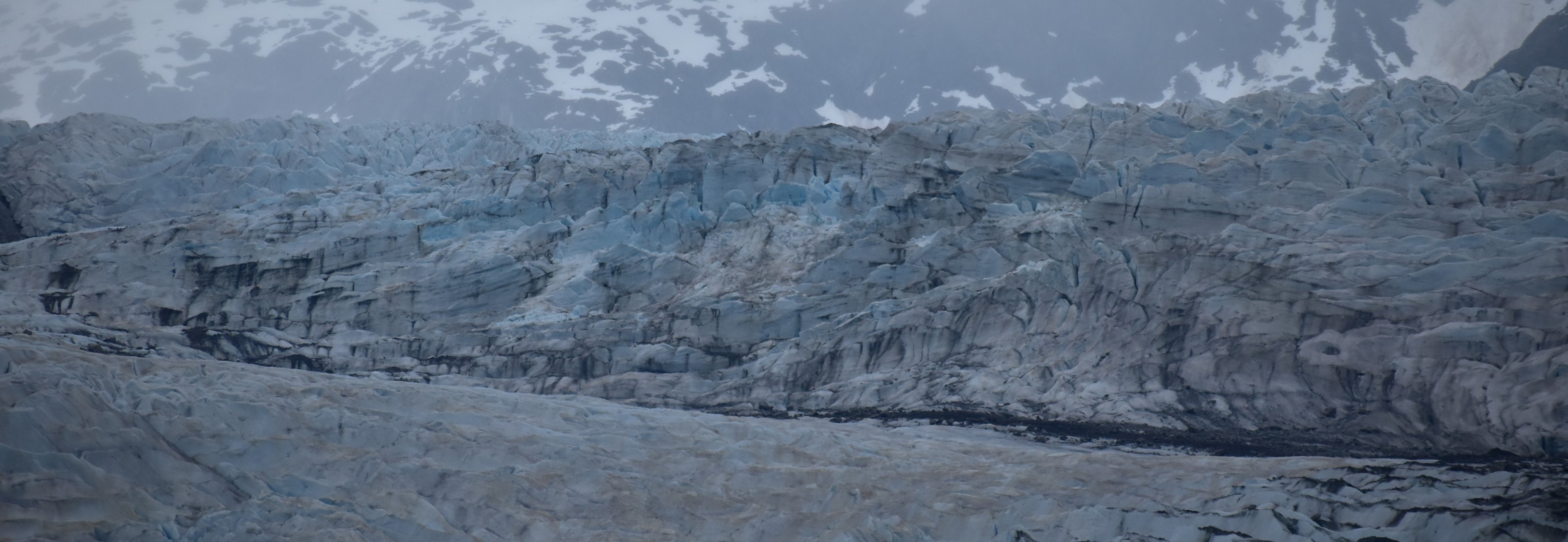 Blue glacier ice formations Alaska